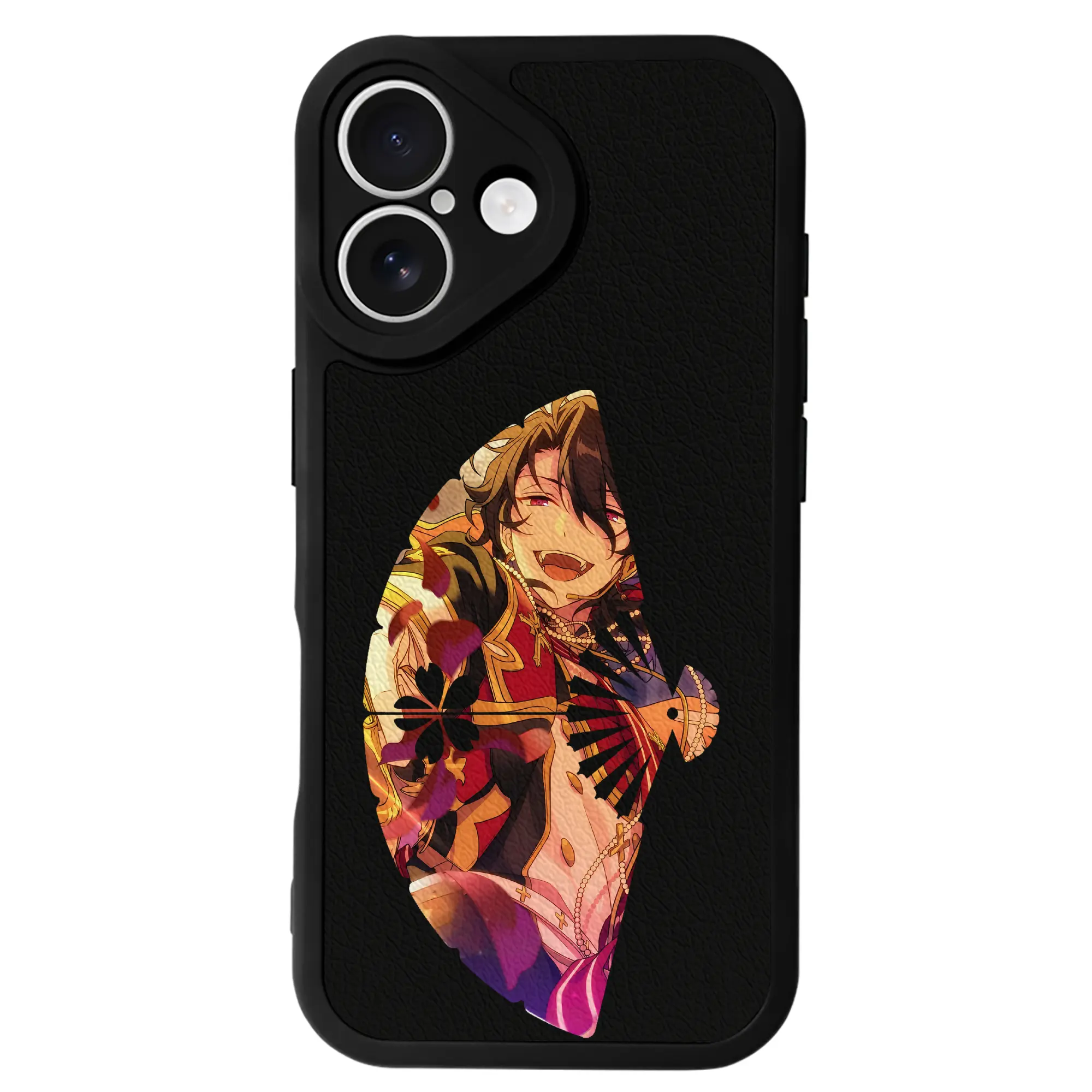 あんさん ぶる グッズ UNDEAD 朔間零 - IPhone 16シリーズ対応 ・ シリコンスマホケース ・ レザー調 ・ 高精度フィット ・ 耐衝撃 ・ ワイヤレス充電対応 ・ 精密カット